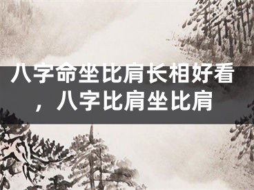 八字命坐比肩长相好看，八字比肩坐比肩