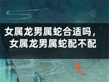 女属龙男属蛇合适吗，女属龙男属蛇配不配