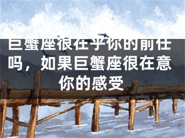 巨蟹座很在乎你的前任吗，如果巨蟹座很在意你的感受