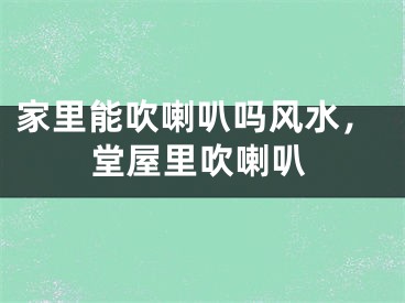 家里能吹喇叭吗风水，堂屋里吹喇叭