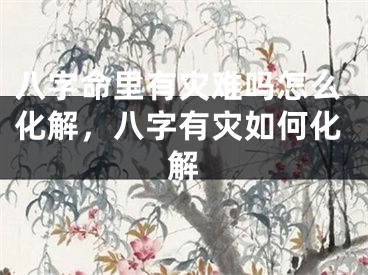 八字命里有灾难吗怎么化解，八字有灾如何化解