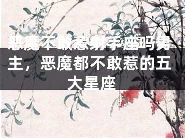 恶魔不敢惹射手座吗男主，恶魔都不敢惹的五大星座