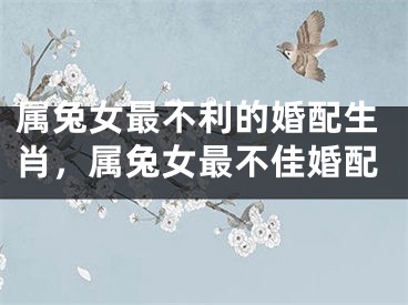 属兔女最不利的婚配生肖，属兔女最不佳婚配