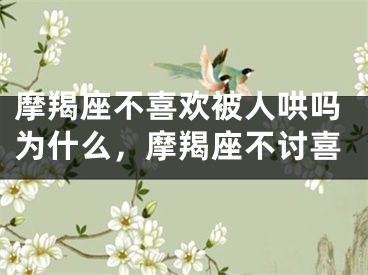 摩羯座不喜欢被人哄吗为什么，摩羯座不讨喜