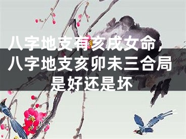 八字地支有亥戌女命，八字地支亥卯未三合局是好还是坏