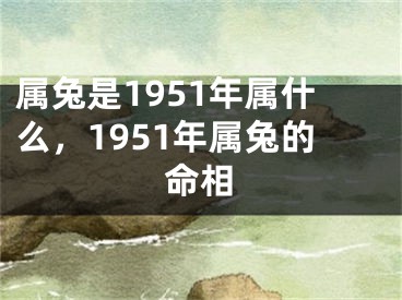 属兔是1951年属什么，1951年属兔的命相