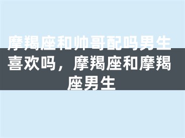 摩羯座和帅哥配吗男生喜欢吗，摩羯座和摩羯座男生