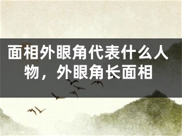 面相外眼角代表什么人物，外眼角长面相