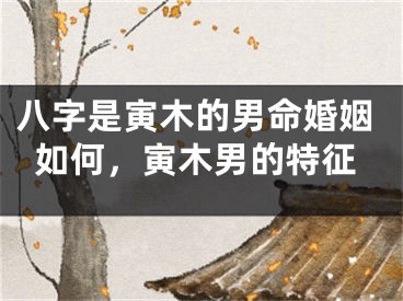 八字是寅木的男命婚姻如何，寅木男的特征