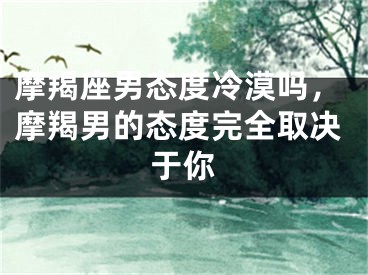 摩羯座男态度冷漠吗，摩羯男的态度完全取决于你
