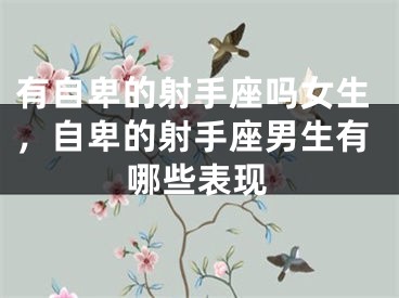 有自卑的射手座吗女生，自卑的射手座男生有哪些表现