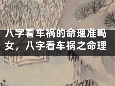 八字看车祸的命理准吗女，八字看车祸之命理