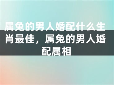 属兔的男人婚配什么生肖最佳，属兔的男人婚配属相