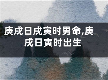 庚戌日戌寅时男命,庚戌日寅时出生