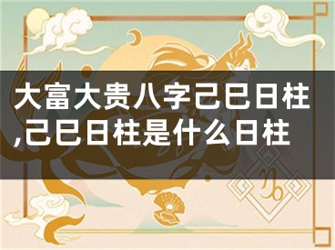 大富大贵八字己巳日柱,己巳日柱是什么日柱