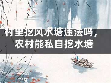 村里挖风水塘违法吗，农村能私自挖水塘