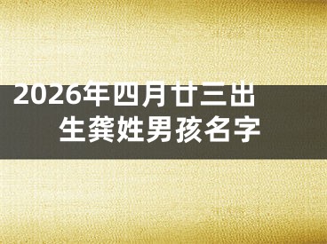2026年四月廿三出生龚姓男孩名字