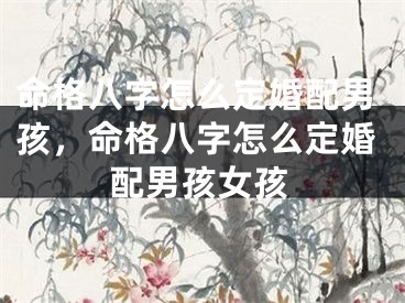命格八字怎么定婚配男孩，命格八字怎么定婚配男孩女孩