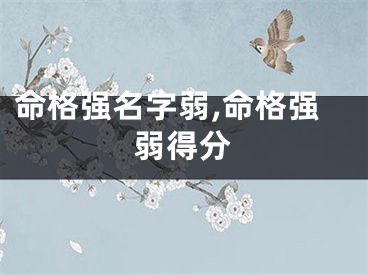 命格强名字弱,命格强弱得分