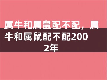 属牛和属鼠配不配，属牛和属鼠配不配2002年
