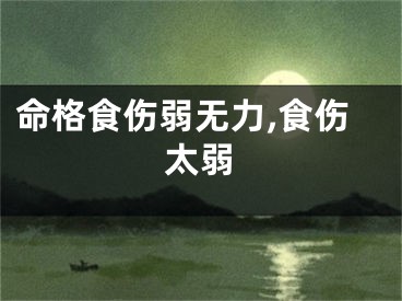 命格食伤弱无力,食伤太弱