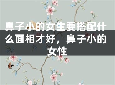 鼻子小的女生要搭配什么面相才好，鼻子小的女性