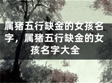 属猪五行缺金的女孩名字，属猪五行缺金的女孩名字大全