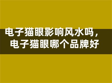 电子猫眼影响风水吗，电子猫眼哪个品牌好