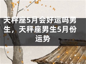天秤座5月会好运吗男生，天秤座男生5月份运势
