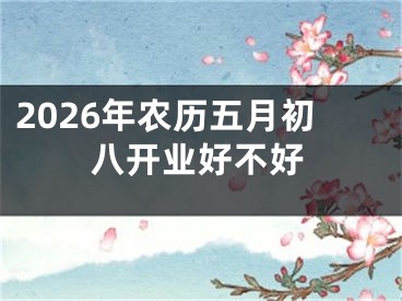 2026年农历五月初八开业好不好