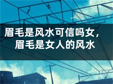 眉毛是风水可信吗女，眉毛是女人的风水