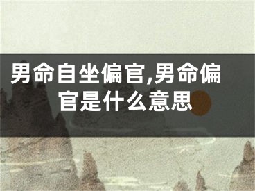 男命自坐偏官,男命偏官是什么意思