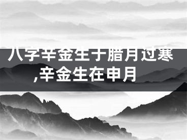 八字辛金生于腊月过寒,辛金生在申月