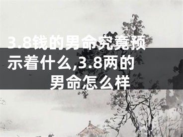 3.8钱的男命究竟预示着什么,3.8两的男命怎么样
