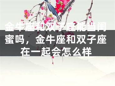 金牛座和双子座能当闺蜜吗，金牛座和双子座在一起会怎么样