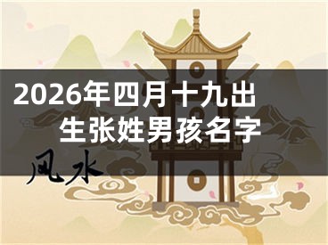 2026年四月十九出生张姓男孩名字