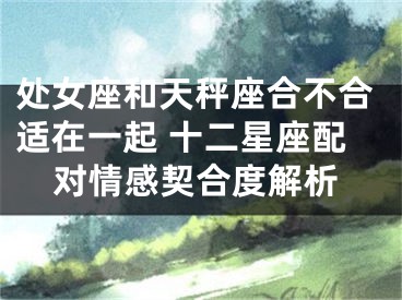 处女座和天秤座合不合适在一起 十二星座配对情感契合度解析