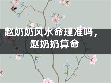 赵奶奶风水命理准吗，赵奶奶算命