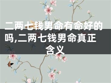 二两七钱男命有命好的吗,二两七钱男命真正含义