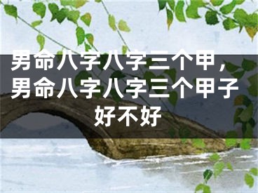 男命八字八字三个甲，男命八字八字三个甲子好不好