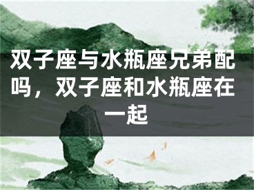 双子座与水瓶座兄弟配吗，双子座和水瓶座在一起