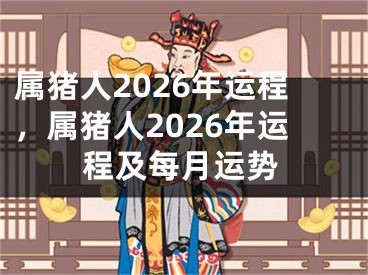 属猪人2026年运程，属猪人2026年运程及每月运势