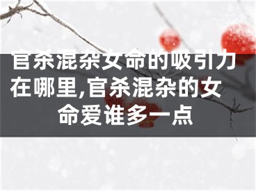 官杀混杂女命的吸引力在哪里,官杀混杂的女命爱谁多一点