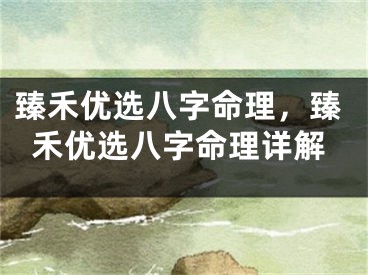 臻禾优选八字命理，臻禾优选八字命理详解
