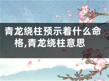 青龙绕柱预示着什么命格,青龙绕柱意思