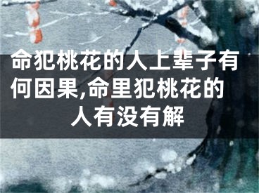 命犯桃花的人上辈子有何因果,命里犯桃花的人有没有解