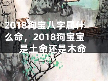 2018狗宝八字属什么命，2018狗宝宝是土命还是木命
