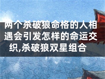 两个杀破狼命格的人相遇会引发怎样的命运交织,杀破狼双星组合