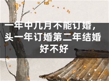 一年中几月不能订婚，头一年订婚第二年结婚好不好