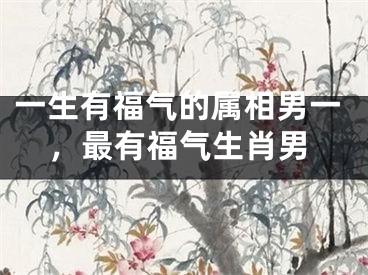 一生有福气的属相男一，最有福气生肖男